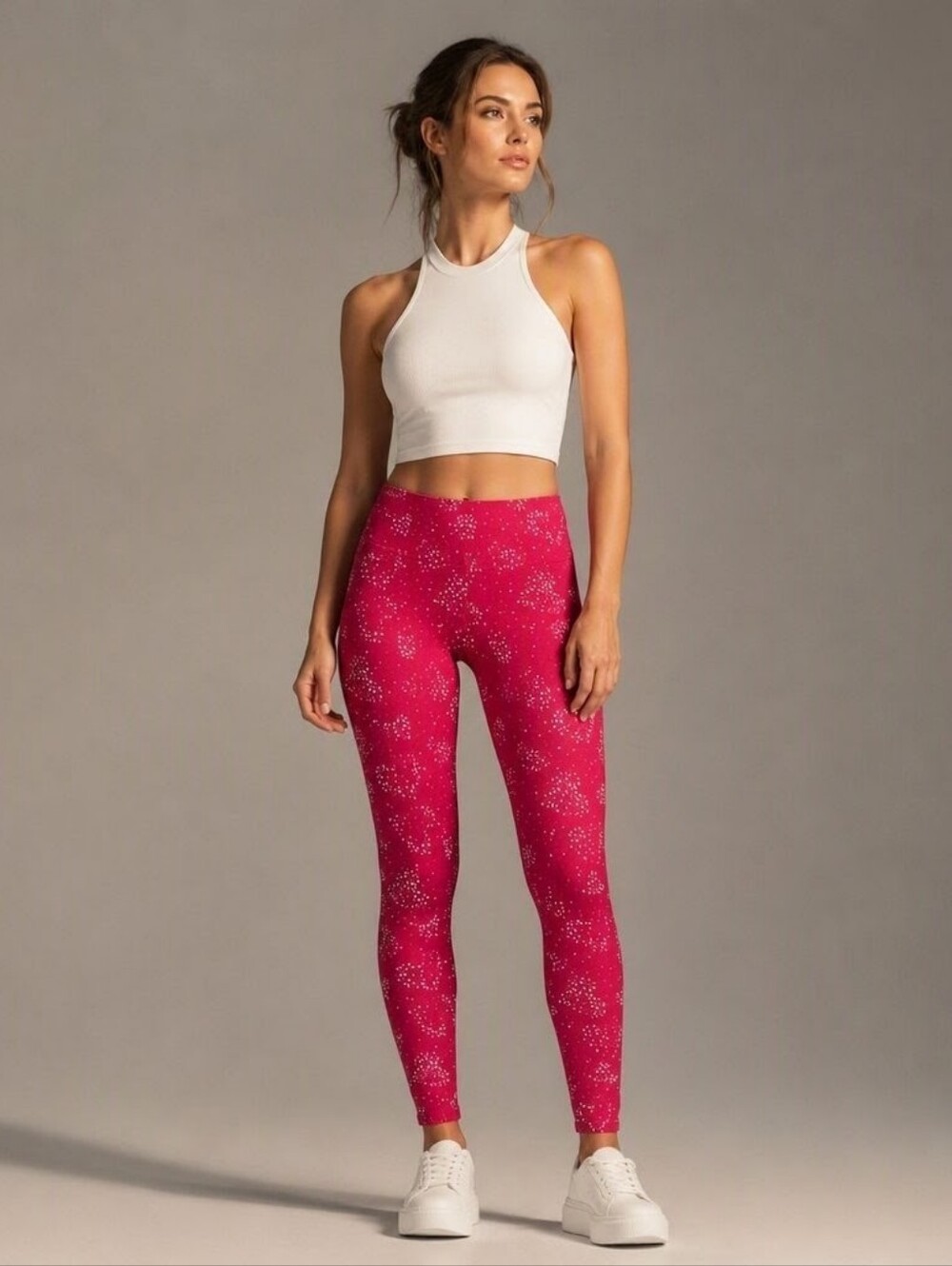No Boundaries Pink Hearts High-Rise Leggings